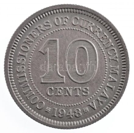 Malaya / Brit gyarmat 1948. 10c Cu-Ni 'VI. György' T:1- Malaya / British colony 1948. 10 Cents Cu-Ni 'George VI' C:AU Krause KM#8