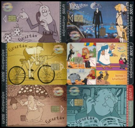 2002-2003 13 db különféle MATÁV telefonkártya (magyar rajzfilmek - Macskafogó, Dr. Bubó, Pom-Pom, stb.)