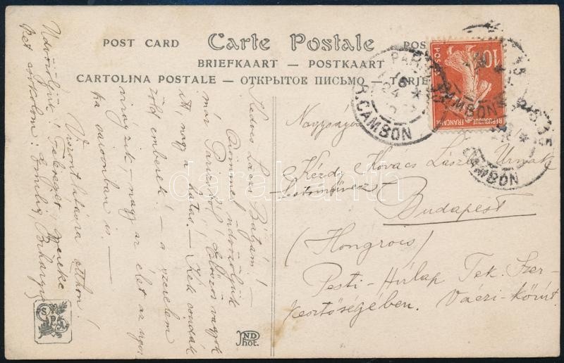 cca 1910 Edvi Illés Aladár (1870-1958) festő, grafikus, főiskolai tanár saját kezű sorai és aláírása Kézdi-Kovács László (1864-1942) festő és művészeti író részére képeslapon, 'Kedves Laczi Bátyám!' megszólítással.