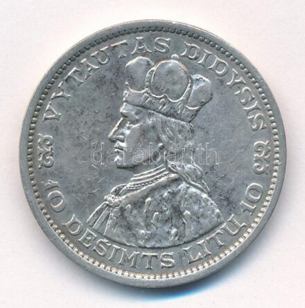 Litvánia 1936. 10L Ag 'Vitold litván nagyfejedelem' T:2,2- patina, kis ph Lithuania 1936. 10 Litu Ag 'Vytautas the Great' C:XF,VF patina, small edge error Krause KM#83