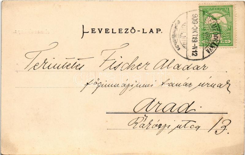 1909 Selmecbánya, Schemnitz, Banská Stiavnica; látkép. Joerges özv. és fia kiadása, Téli montázs / Winter montage - Image 2