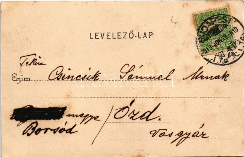 1910 Budapest VIII. Palotanegyed, Gschwindt-palota, Eszterházi utca 15. (ma Puskin utca 19) (fl) - Image 2