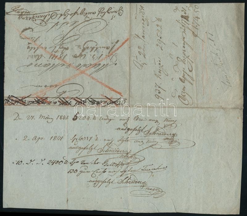1841 Fuvarlevél Temesvárról Pestre küldött árukról - Image 2