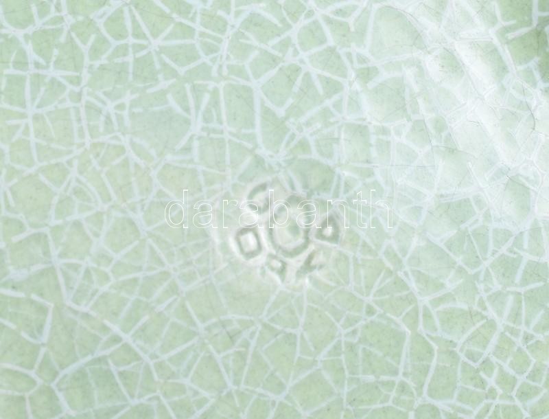 Iparművészeti Vállalatos Gorka tál, mázas kerámia, jelzett, apró mázlepattanás d: 30 cm - Image 3