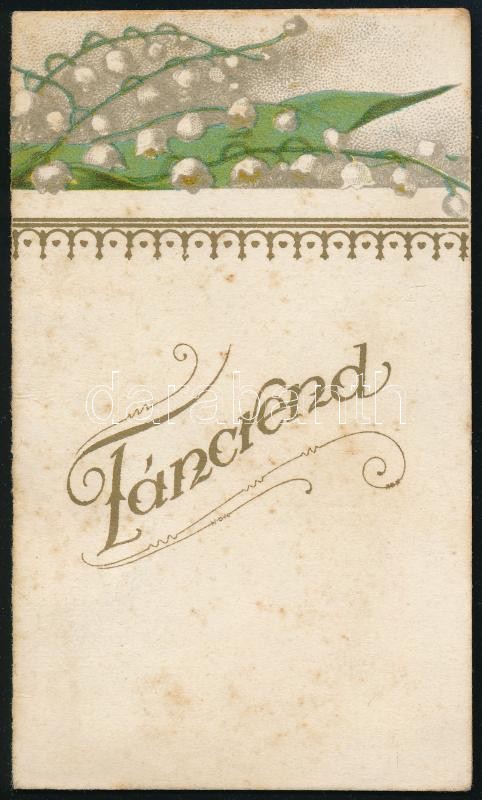 1926 A Hódmezővásárhelyi Gazdasági Egyesület táncmulatságának táncrendje, litho címlap, kitöltetlen