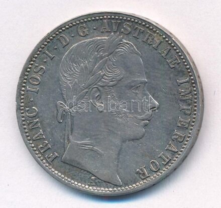 Ausztria 1861A 1Fl Ag 'Ferenc József' T:1-,2 ph., patina Austria 1861A 1 Florin Ag 'Franz Joseph' C:AU,XF edge error, patina Krause KM#2219