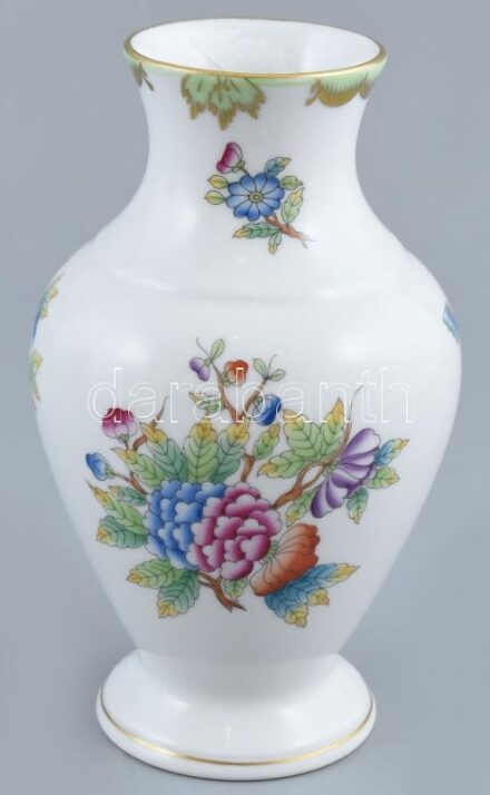 Herendi Viktória mintás, váza, hibátlan, jelzett. M: 17cm