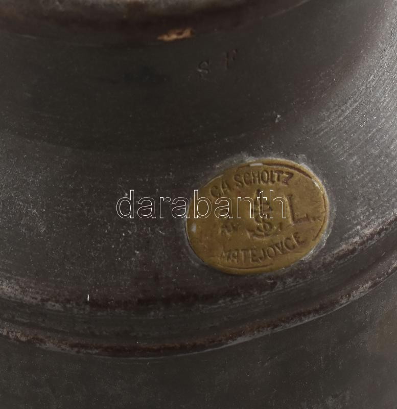 Mateócim, régi hordozható tejeskanna, kopott, 2L, jelzett, m:29cm (Mateóc Poprád településrésze Szlovákiában, az Eperjesi kerület Poprádi járásában. ) - Image 2