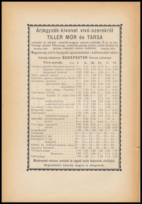 Lovas Gyula: Utmutató a lovagias ügyek elintézéshez. Párbajszabályok. A Párbajvívás. Lovas (Röszler) Lajos eredeti rajzaival. A szerző, Lovas Gyula (1870-?) okleveles vívómester által tanítványának (Lenkey Gusztáv) részére - Image 3