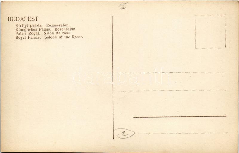 Budapest I. Királyi vár, belső, Rózsaszalon, festmény, Zita királynéról és Ottóról. Csiky Foto 46. - Image 2