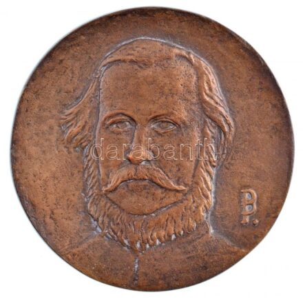 Pátzay Pál (1896-1979) DN 'Eötvös József ' egyoldalas, öntött Br plakett felirat nélkül (119g/78mm)T:1 / Hungary ND 'Eötvös József 1813-1874' one-sided, cast Br plaque (119g/78mm) C:UNC