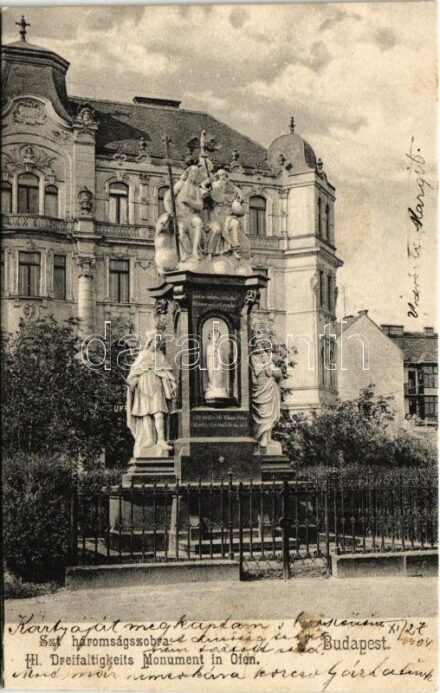 1904 Budapest I. Szentháromság szobor. Divald Károly 627.
