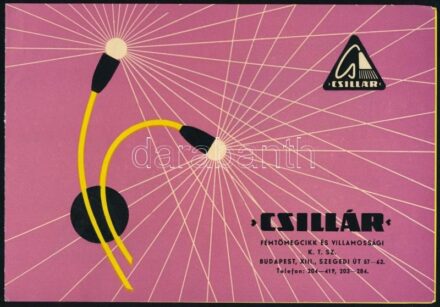 cca 1960-1970 Csillár Fémtömegcikk és Villamossági KTSZ Bp. reklámprospektus, 4 p.