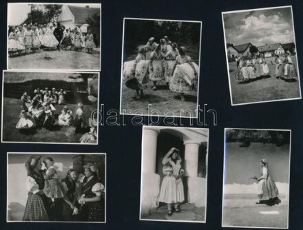 Esküvő népviseletben, 7 db fotó, 6×8,5 cm