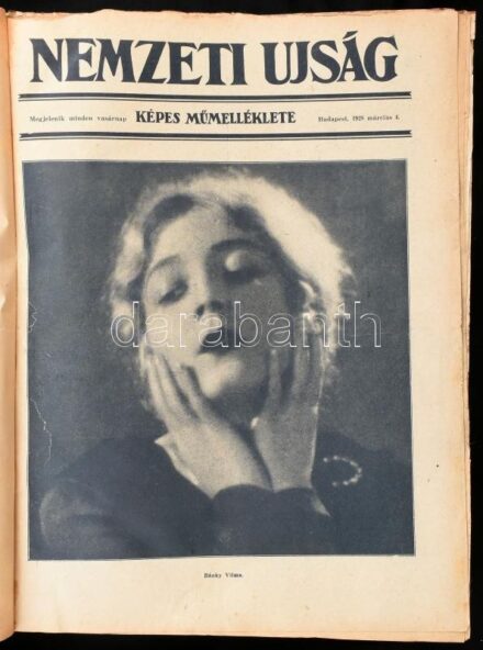 1928-1929 Nemzeti Újság több száma könyvbe kötve