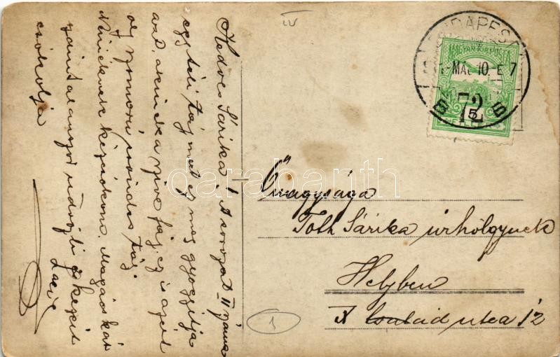 1911 Budapest IV. Újpest, villamospálya télen. photo (fl) - Image 2