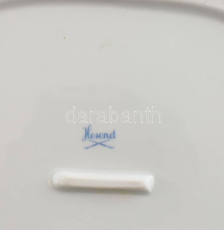 Herendi süteményes tál, kézzel festett, jelzett (II.oszt.),hibátlan, d:28 cm - Image 2