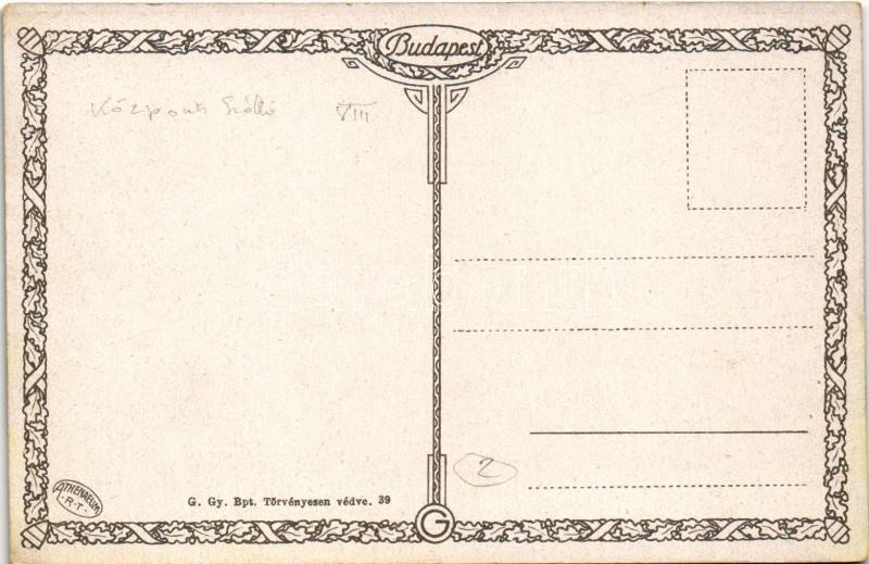 Budapest VIII. Baross tér és Rákóczi út, Központi szálloda, kávéház és étterem, Debreczen szálloda, üzletek, villamos, automobil - Image 2