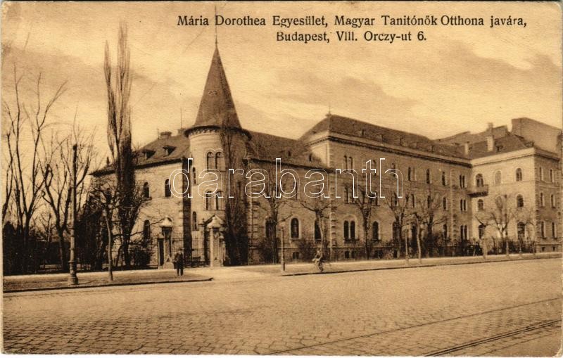 1915 Budapest VIII. Mária Dorothea Egyesület, Magyar Tanítónők Otthona javára. Orczy út 6.