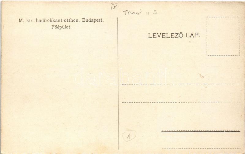 Budapest IX. M. kir. hadirokkant otthon, főépület. Timót utca 3. (volt Laudon laktanya) - Image 2