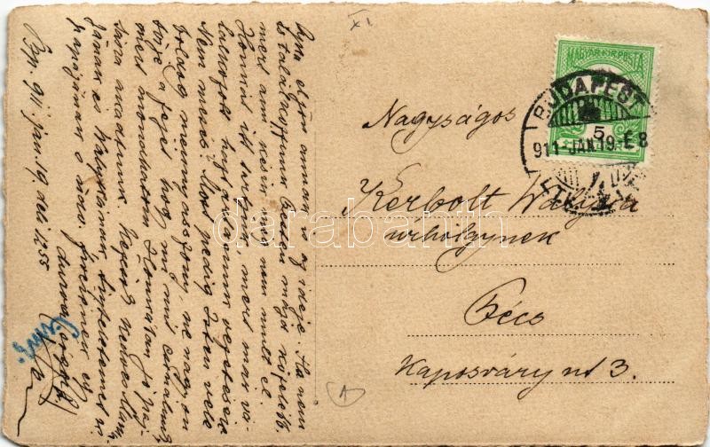 1911 Budapest XI. M. kir. József Műegyetem (Műszaki egyetem) főépülete. photo - Image 2