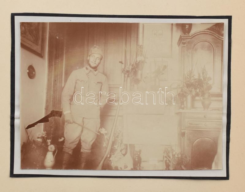 cca 1915-1919 16 db I. világháborús katonai fotó (magyar katonák az orosz fronton, stb.), vegyes méretben, többségük a hátoldalon feliratozva - Image 2