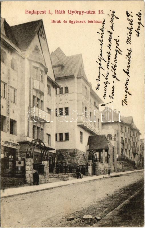 1913 Budapest XII. Kissvábhegy, Bírók és ügyészek bérháza, Központi tejcsarnok. Ráth György utca 18. Rubletzky István kiadása