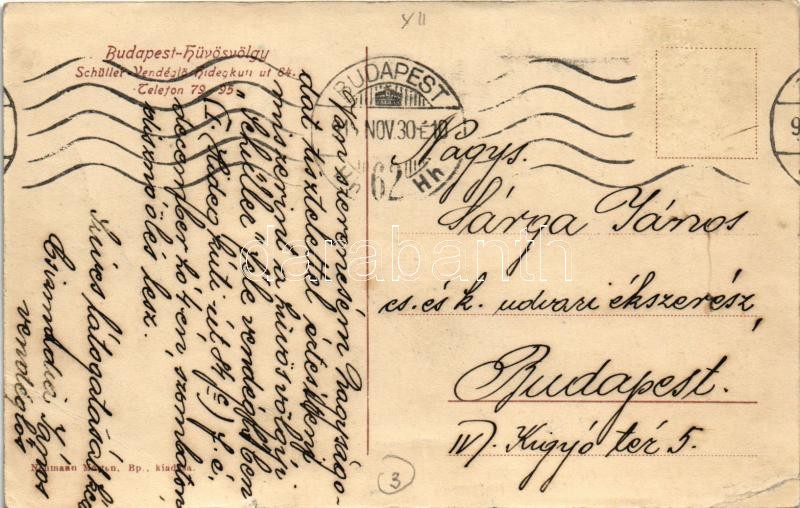 1915 Budapest II. Hűvösvölgy, Schüller vendéglő kertje. Hidegkúti út 84. (EK) - Image 2