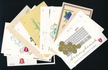 cca 1960-1980 15 db magyar borcímke