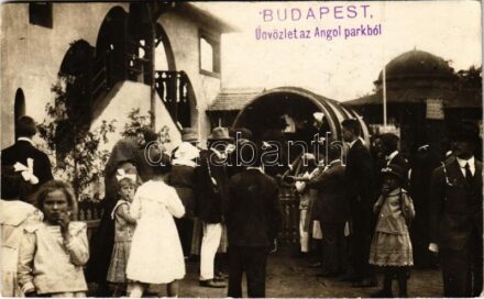 1923 Budapest XIV. Angol Park, forgó hordó. photo