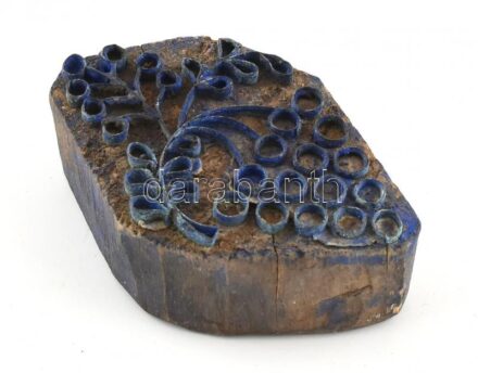 Kékfestő nyomódúc, 9×6 cm