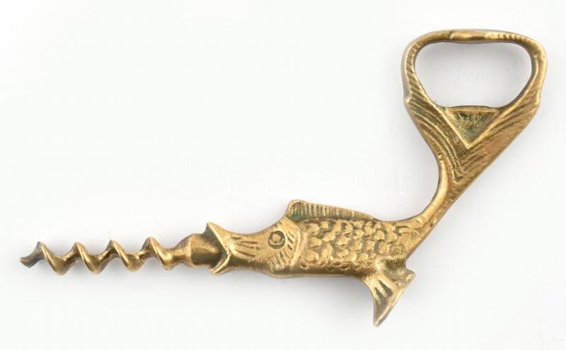 Réz dugóhúzó, h: 12,5 cm