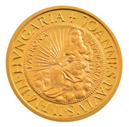 1991. 10.000Ft Au 'II. János Pál pápa látogatása' dísztokban, tanúsítvánnyal (7,02g/0.986) T:PP Hungary 1991. 10.000 Forint Au 'Visit of Pope John Paul II' in original case with certificate (7,02g/0.986) C:PP Adamo EM121, Krause KM#684
