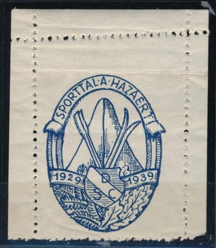 1939 Sporttal a hazáért Duna Sportklub levélzáró / label
