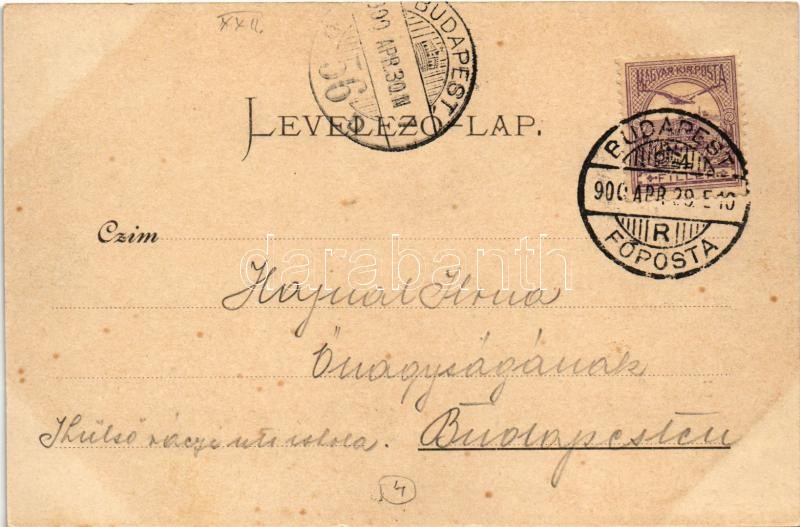 1900 Budapest XXII. Budafok, Péter-Pál kápolna és az Olajhegy. Ifj. Simon József kiadása - Image 2