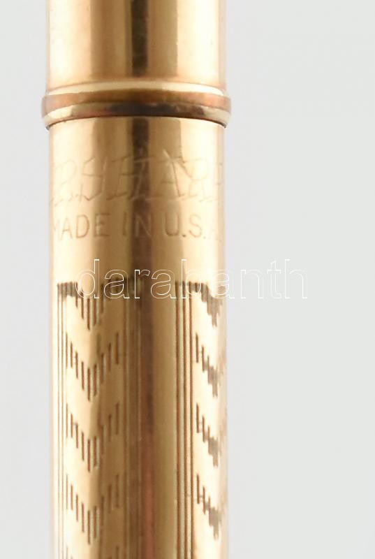 USA aranyozott ceruza, jelzett, kopott, hiányos, sérült, h:11cm - Image 2