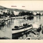 Abbazia, Opatija; Hafen, Dampfbarke / kikötő, gőzbárka / port, steam barge