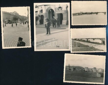 cca 1930-1940 Budapesti helyszíneket ábrázoló fotó tétel, 5 db, 12x9 cm és 6x8 cm közötti méretben