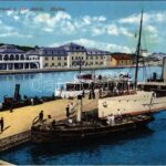 Brijuni, Brioni; kikötő, gőzbárka / port, steam barge