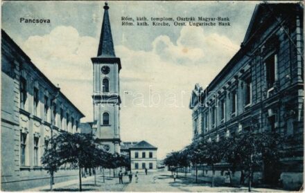 1916 Pancsova, Pancevo; Római katolikus templom, Osztrák-magyar bank / Catholic church, Austro-Hungarian bank
