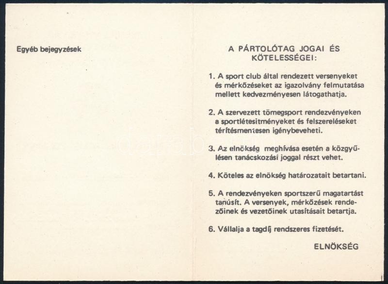 1984 Bp., Csepeli Papírgyár pártolótagsági igazolvány - Image 2