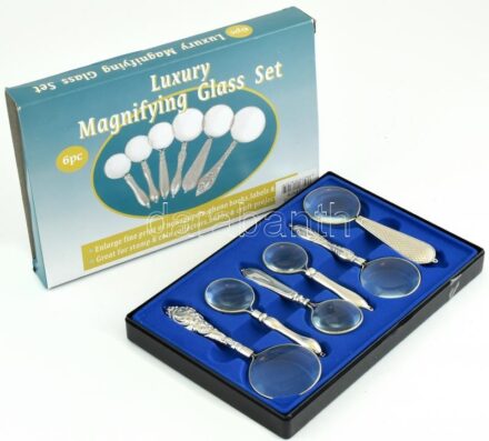 6 db-os nagyítókészlet, eredeti dobozában, jó állapotban