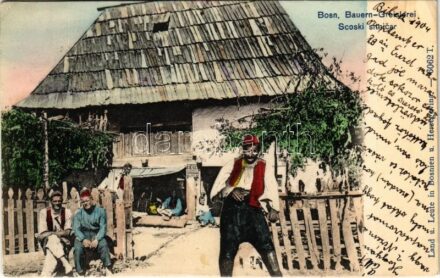 1904 Bosn. Bauern-Greislerei / Scoski sitnicar / Bosnyák gazdabolt / Bosnian folklore, farmer's shop