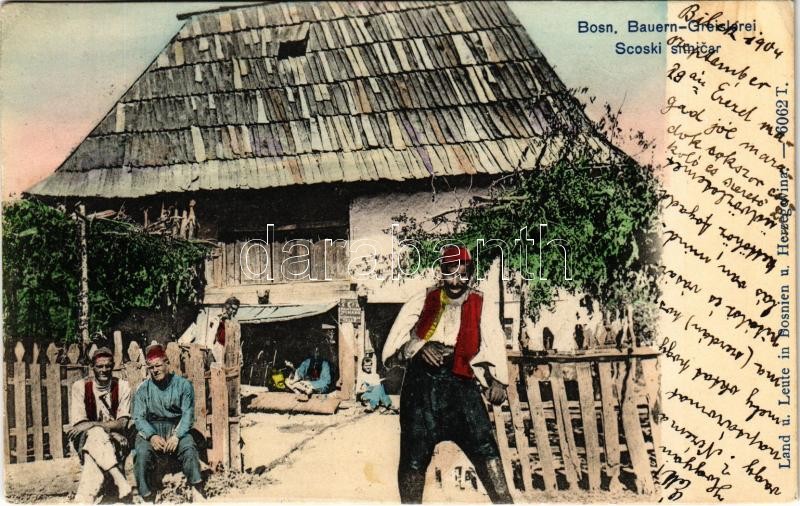 1904 Bosn. Bauern-Greislerei / Scoski sitnicar / Bosnyák gazdabolt / Bosnian folklore, farmer's shop