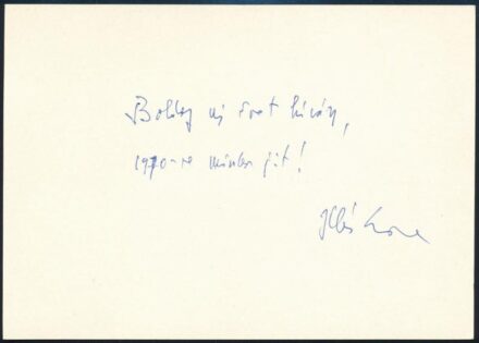 1969 Illés Endre Kossuth-díjas író által írt újévi üdvözlet