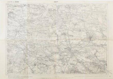 cca 1915 Brody és környéke (Zone 5. Kol. XXXII.), katonai térkép, 1 : 75.000, hajtva, 54x42,5 cm