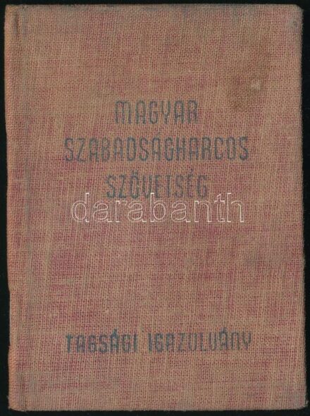 1953 Magyar Szabadságharcos Szövetség tagsági igazolvány