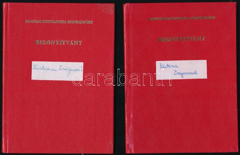 1978-1985 3 db MSZMP tanulmányi könyv egy személy részére - Image 3