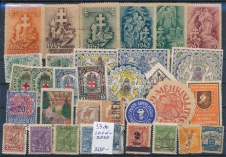 33 db levélzáró stecklapon