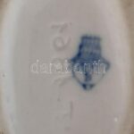 Zsolnay virágmintás porcelán váza, jelzett, kopott, m:11cm - Image 3